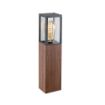 Stalp exterior Rabalux Wales Oak E27 60W 7196 sticla transparenta