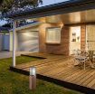 Stalp exterior Rabalux Wales Oak E27 60W 7196 sticla transparenta