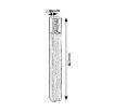 Stalp exterior Rabalux Wales Oak E27 60W 7197 sticla transparenta