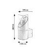 Aplica exterior Rabalux Novigrad Black E27 28W 7236 plastic transparent