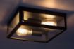 Plafoniera exterior Rabalux Zaton Matte Black E27 2x60W 7070 sticla transparenta