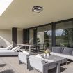 Plafoniera exterior Rabalux Zaton Matte Black E27 2x60W 7070 sticla transparenta