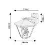Aplica exterior Rabalux Paravento Black E27 40W 7147 sticla transparenta