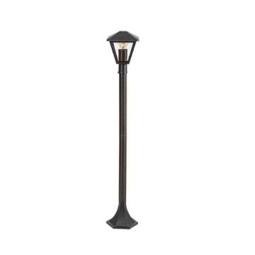 Stalp exterior Rabalux Paravento Black E27 40W 7150 sticla transparenta