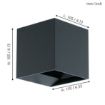 Aplica LED exterior Eglo Calpino 97242 2x3.3W 680lm aluminiu antracit