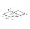 Plafoniera LED Rabalux Casimir Black-White 40W 2000lm 5269 metal negru
