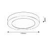 Plafoniera LED baie Rabalux Coco White 3W 250lm 5276 plastic alb