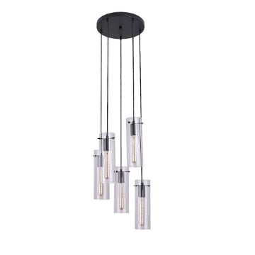 Pendul Rabalux Acantha Black E27 5x60W 5260 sticla transparenta