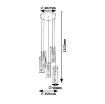 Pendul Rabalux Acantha Black E27 5x60W 5260 sticla transparenta