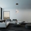 Pendul Rabalux Acantha Black E27 5x60W 5260 sticla transparenta