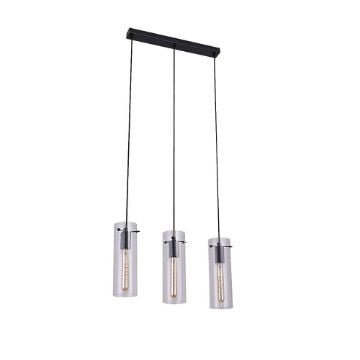 Pendul Rabalux Acantha Black E27 3x60W 5259 sticla transparenta