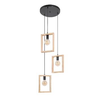 Pendul Rabalux Indigo Black-Wood E27 3x40W 2293 metal negru