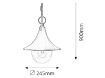 Pendul exterior Rabalux Konstanz 8246 100W metal negru