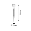 Lampa solara Rabalux Solar 1 Satin Chrome 0.1W IP44 1.2V 40mAh 8366