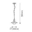 Pendul exterior Rabalux Oslo Antique Gold 8737 metal auriu antic