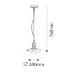 Pendul exterior Rabalux Oslo Satin Chrome 8764 metal crom