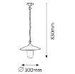 Pendul exterior Rabalux Vigo Matte Black 8687 metal negru
