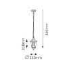Pendul exterior Rabalux Velence Antique Gold 8238 metal auriu antic