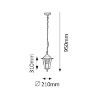 Pendul exterior Rabalux Velence Black 8208 metal negru