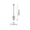Pendul exterior Rabalux Milano Antique Gold 8374 metal auriu antic