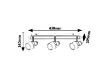 Plafoniera LED baie Rabalux Harold 5023 3x5W 1200lm metal crom-negru