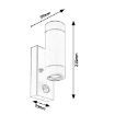 Aplica exterior Rabalux Medina Matte Black senzor miscare 8835 plastic negru