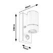 Aplica exterior Rabalux Medina Matte Black senzor miscare 8834 plastic negru
