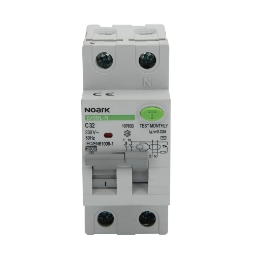 Intrerupator automat diferential Noark 1P+N 32A 6kA 30mA 230VAC IP20 107633