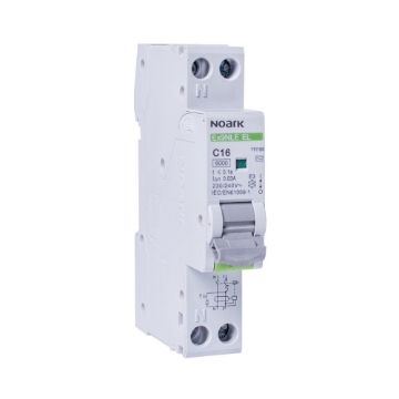 Intrerupator automat diferential Noark 1P+N 16A 6kA 30mA 230VAC IP20 111155