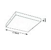 Plafoniera LED exterior Rabalux Tartu Black-White 2500lm 24W 7900 plastic alb