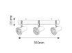 Plafoniera LED baie Rabalux Steve 5499 3x15W 1280lm metal alb