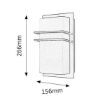Aplica exterior Rabalux Seattle Black-White 8169 plastic alb