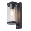 Aplica exterior Rabalux Silistra Anthracite senzor miscare 7892 sticla transparenta