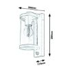 Aplica exterior Rabalux Silistra Anthracite senzor miscare 7892 sticla transparenta