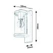 Aplica exterior Rabalux Silistra Anthracite 7891 sticla transparenta