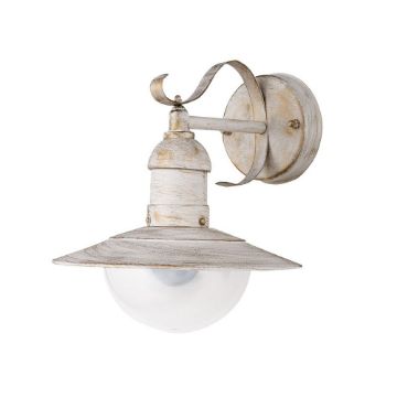 Aplica exterior Rabalux Oslo Antique White 8681 metal alb antic
