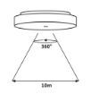 Plafoniera LED Rabalux senzor miscare Zenon 2700 24W 2400lm plastic alb
