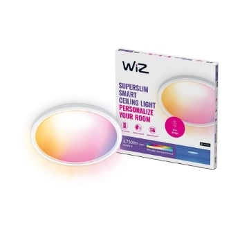 Plafoniera LED alba WiZ SuperSlim 32W 3750lm WIFI BT RGBW
