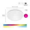 Plafoniera LED alba WiZ SuperSlim 32W 3750lm WIFI BT RGBW