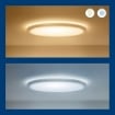 Plafoniera LED alba WiZ SuperSlim 32W 3750lm WIFI BT RGBW