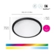 Plafoniera LED neagra WiZ SuperSlim 32W 3750lm WIFI BT RGBW