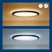 Plafoniera LED neagra WiZ SuperSlim 32W 3750lm WIFI BT RGBW