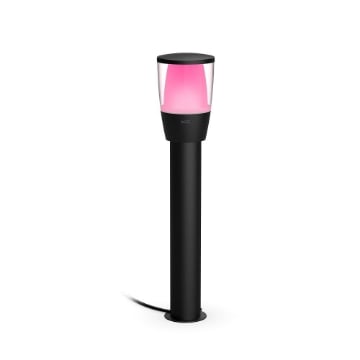 Extensie stalp exterior WiZ Connected Elpas Bollard Black 3.6W 400lm IP65 RGBW