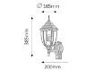 Aplica exterior Rabalux senzor miscare Nizza 8458 60W metal auriu