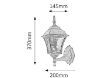 Aplica exterior Rabalux Toscana 8392 60W metal auriu antic