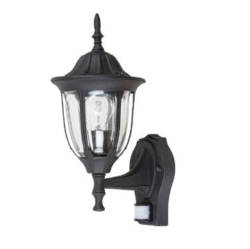 Aplica exterior Rabalux senzor miscare Milano 60W 7837 metal negru mat
