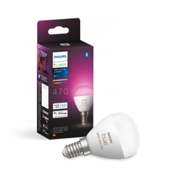Bec LED Philips Hue E14 5.1W 470lm P45 White and Color Ambiance