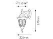 Aplica exterior Rabalux Milano 8341 60W metal negru