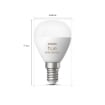Set 2 becuri LED Philips Hue E14 5.1W 470lm P45 White and Color Ambiance