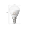 Set 2 becuri LED Philips Hue E14 5.1W 470lm P45 White and Color Ambiance